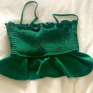 Green bikini top